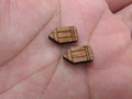 5 Pair Back to School Unfinished Blank Wood Cabochon Pencil Wooden Cutout Shapes For DIY Stud Earrings Supplies