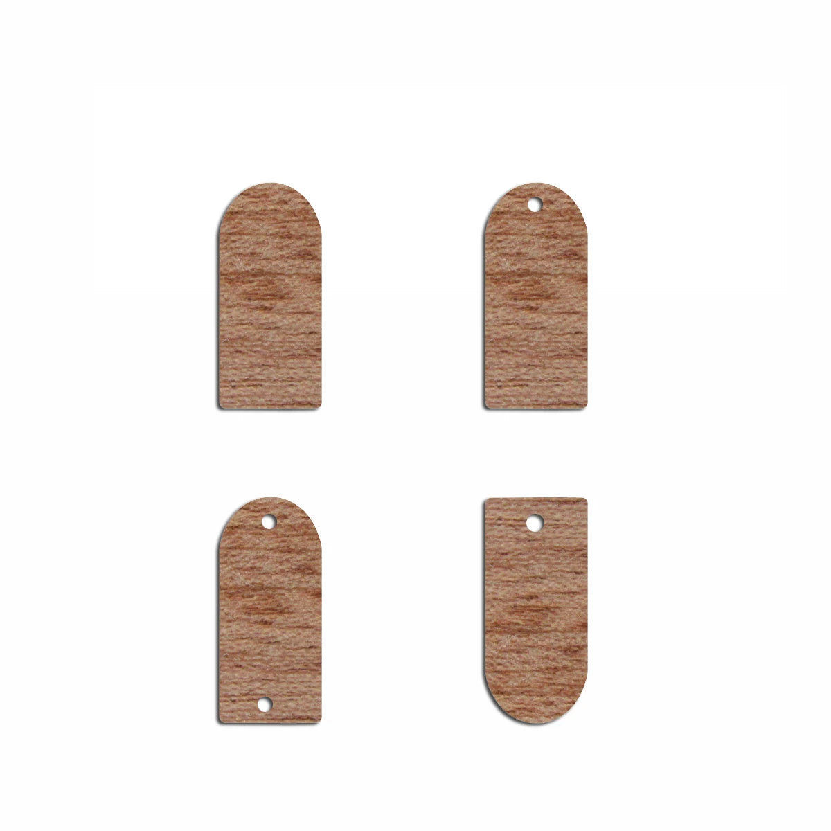 6pcs Unfinished Blank Wooden Long Domed Stud Earring Charms Connector Pendant for Women Female Jewelry Making DIY Crafting