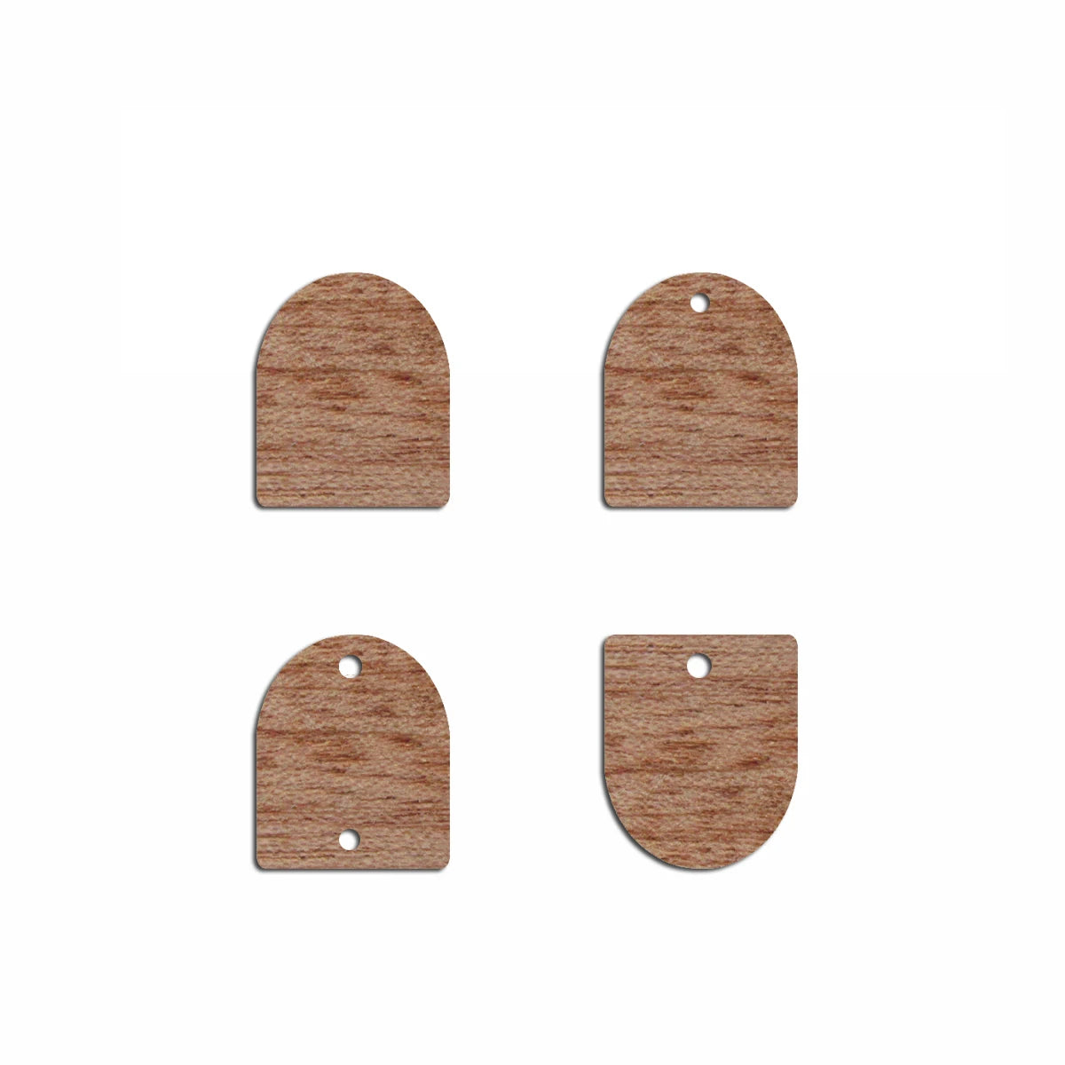 6pcs Unfinished Blank Wooden Domed Stud Earring Connector Pendant for Women Female Jewelry Making DIY Crafting