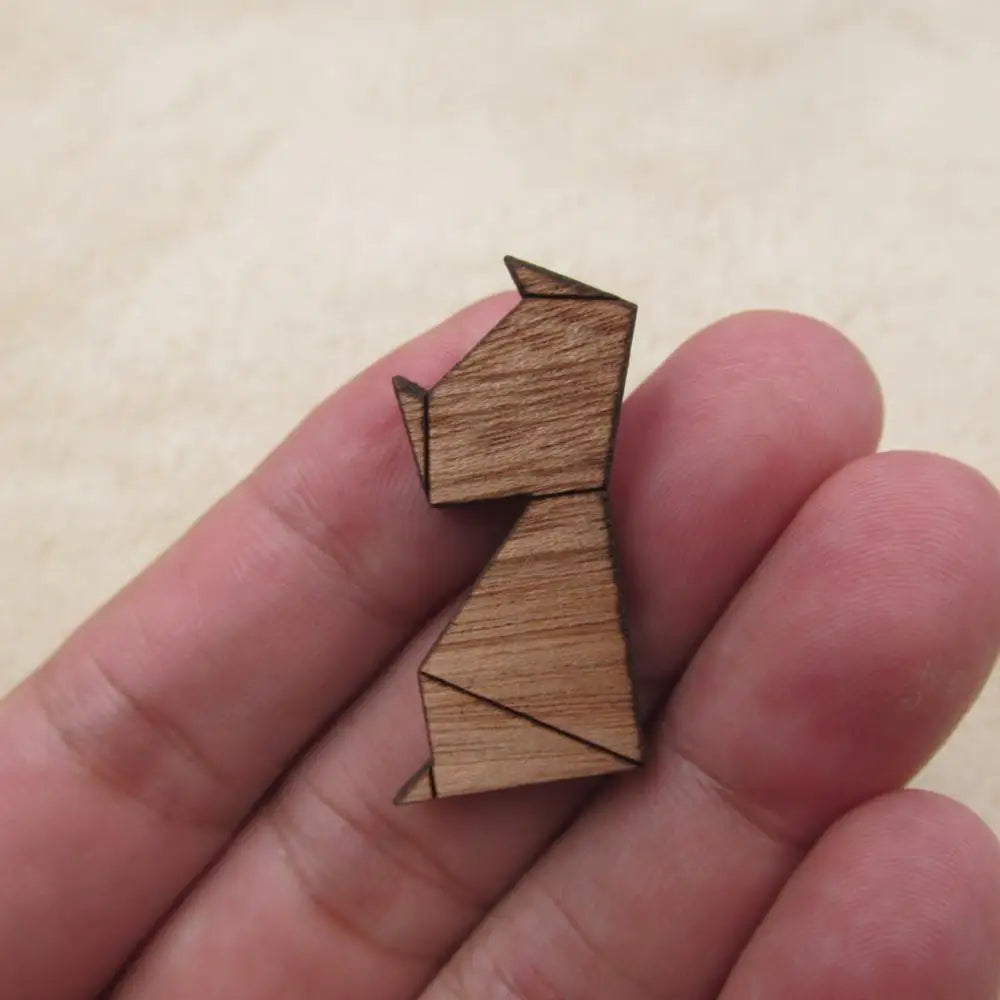 Wooden Animals Cat Charm Jewelry Findings Making Unfinished Blank Solid Wood For DIY Brooch  Earrings Charms