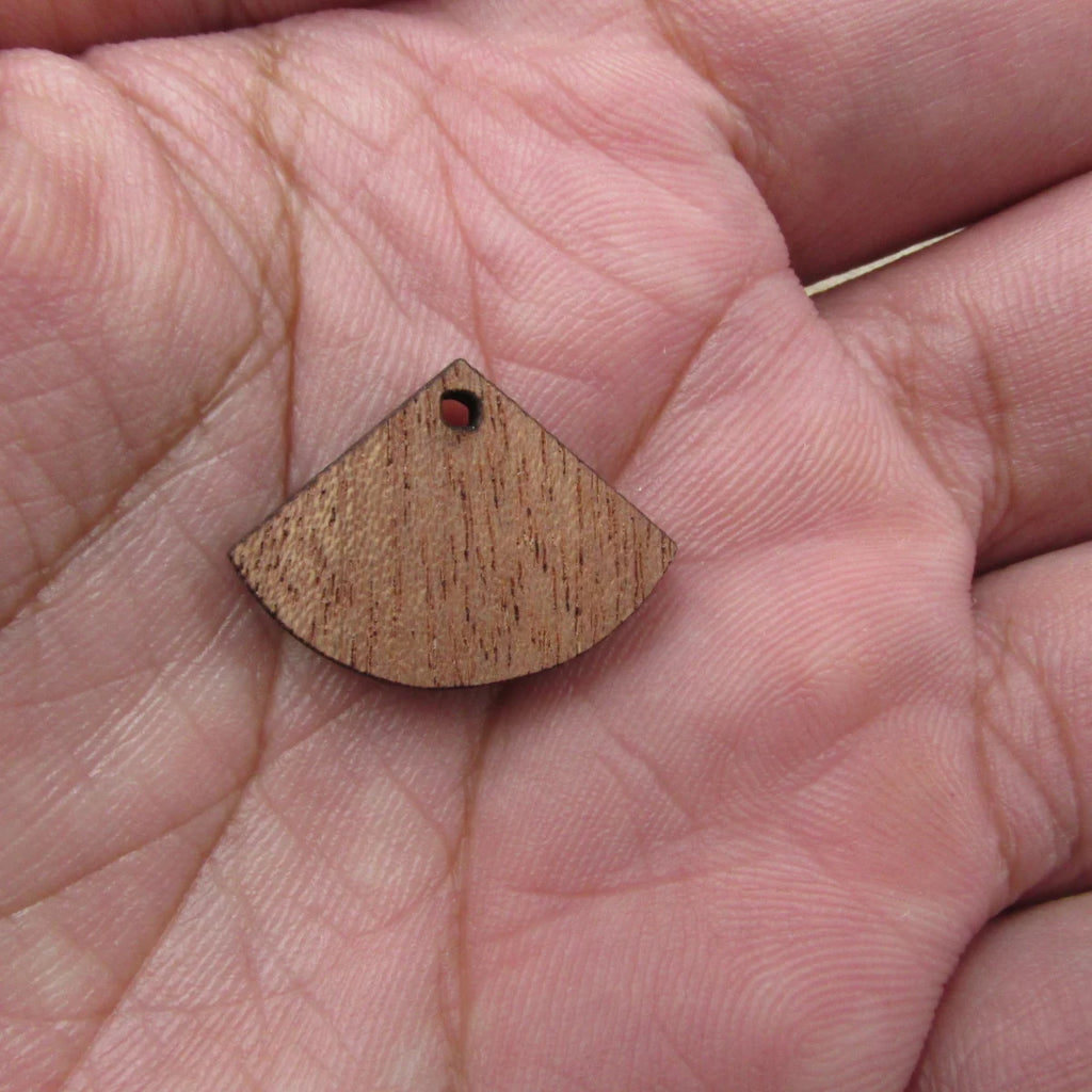 6pcs Unfinished Blank Wooden Circular Sector Fan Wood Shape Cutout Connector For  DIY Necklace Earring Making Jewelry