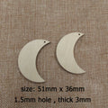 10pcs Moon Wooden Unfinished Earrings Bulk Cutouts Shapes Blank Ornaments Crafts For DIY Wood Earrings Shape Circles Chips
