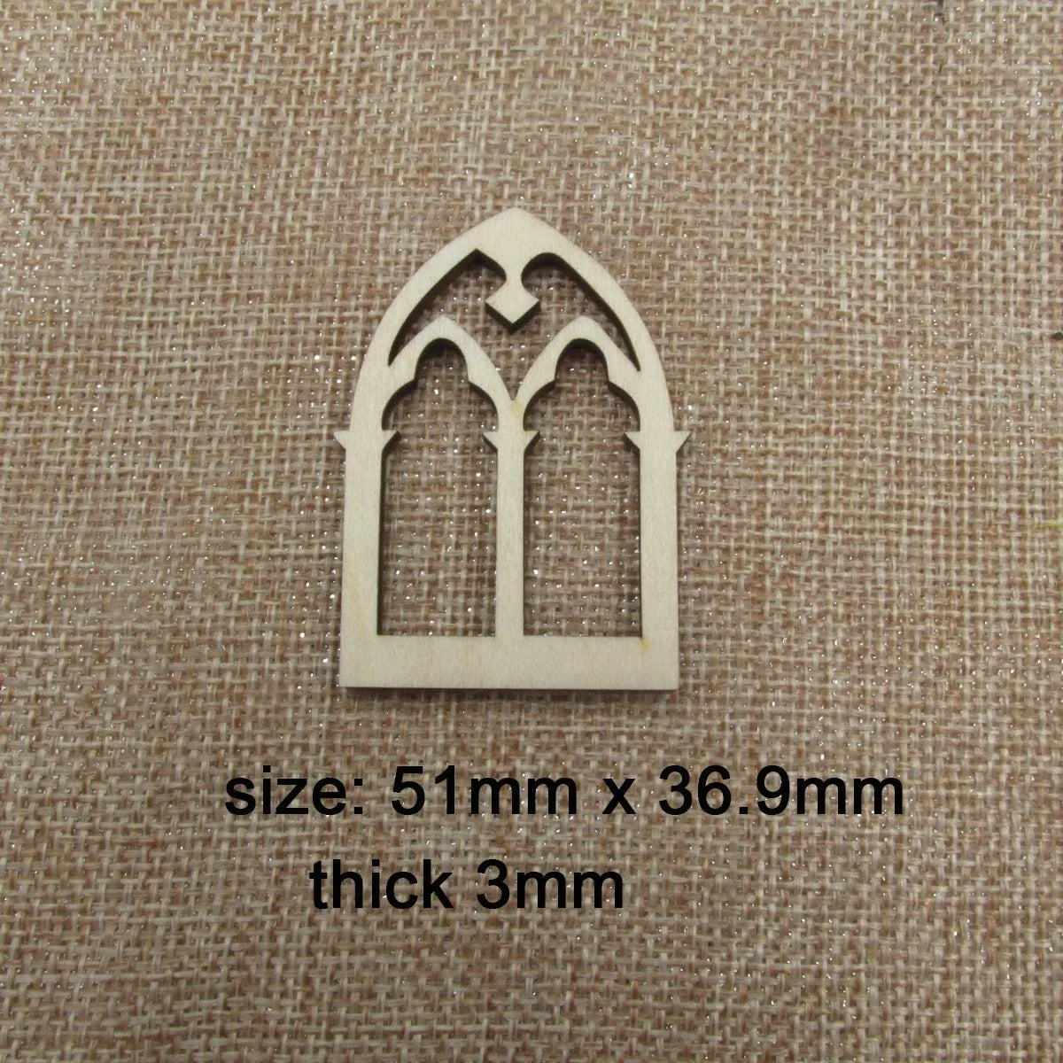 10pcs Unfinished Blank Dollhouse Fairy Window Shape Wooden Windows Cutout Door House Accessories For DIY Craft