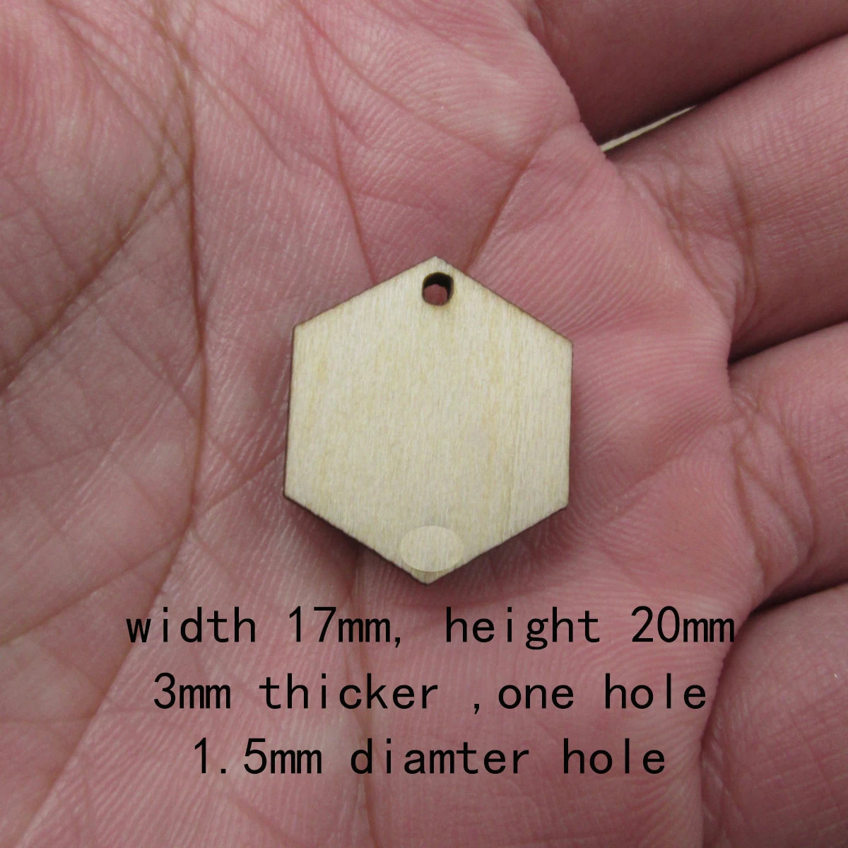 10 Pcs Unfinished Blank Wooden Geometric Hexagon Shape Cutout Plywood Connector Jewelry Finding Supplies For Earrings