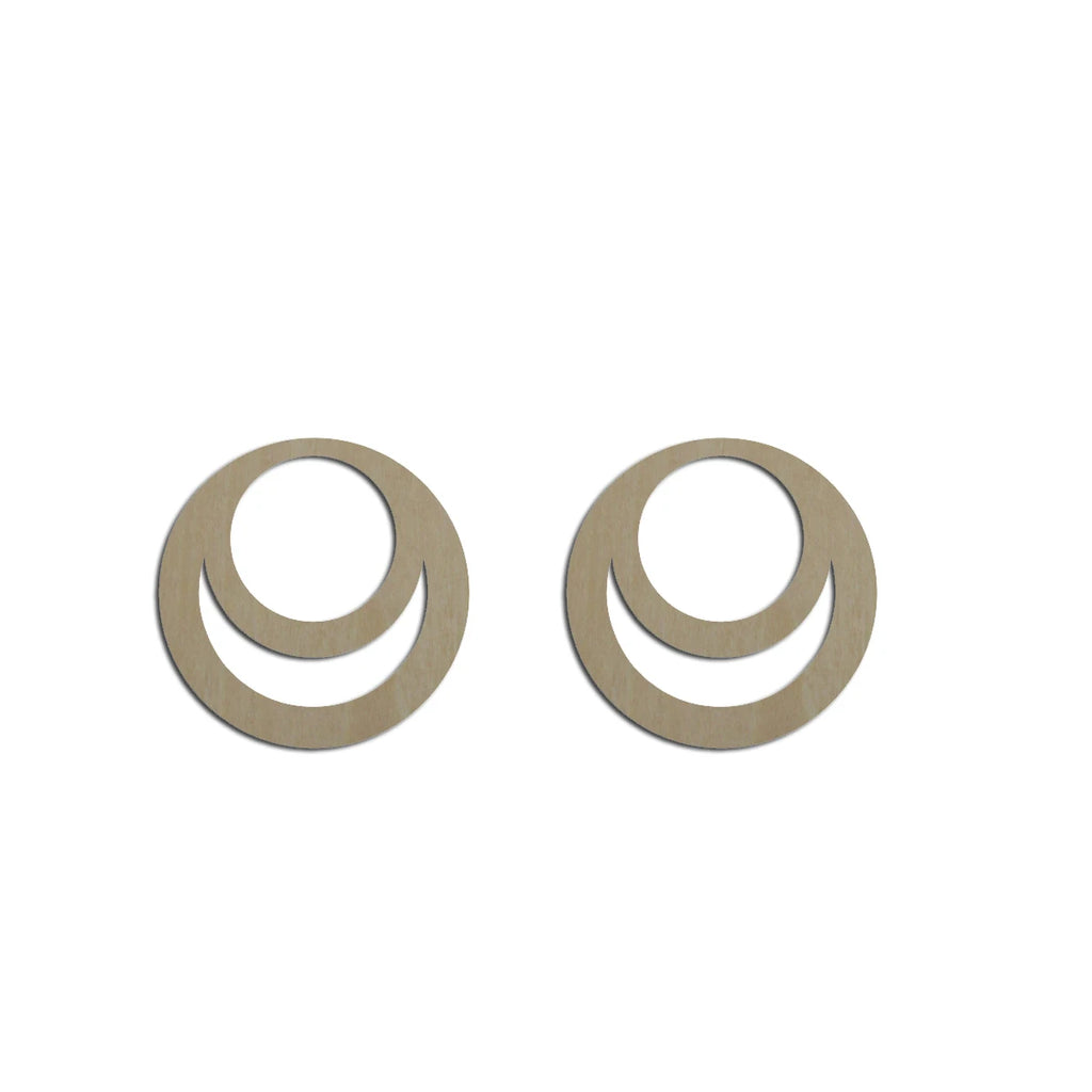 10pcs Unfinished Wood Blanks Geometric Circle Big Hole Shape Macrame Earring Part Findings Pendant Charm For DIY Jewelry Making