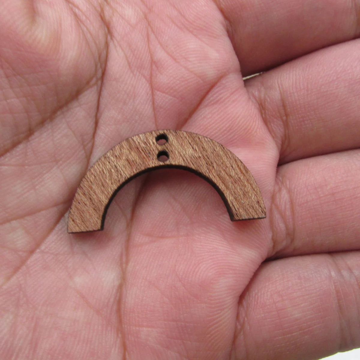6 Pcs Unfinished Blank Wooden Arc Rainbow Shape Cutout Wood Connector For Necklace Earring Pendant  DIY Making Jewelry