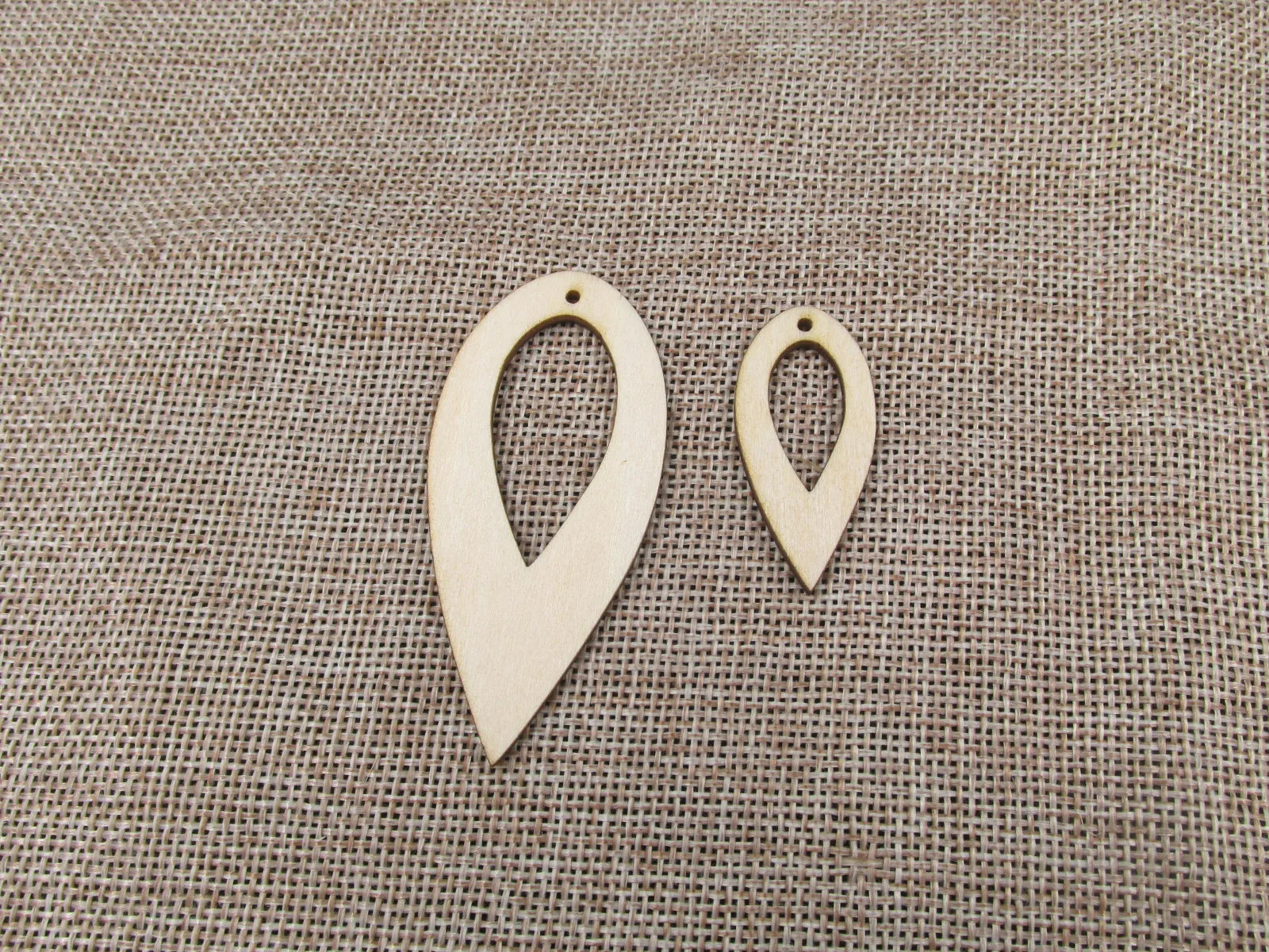 Unfinished Wood Blank Classic Geometric Teardrop Shape Earring Pendant Jewelry Finding For DIY Project Making Kit