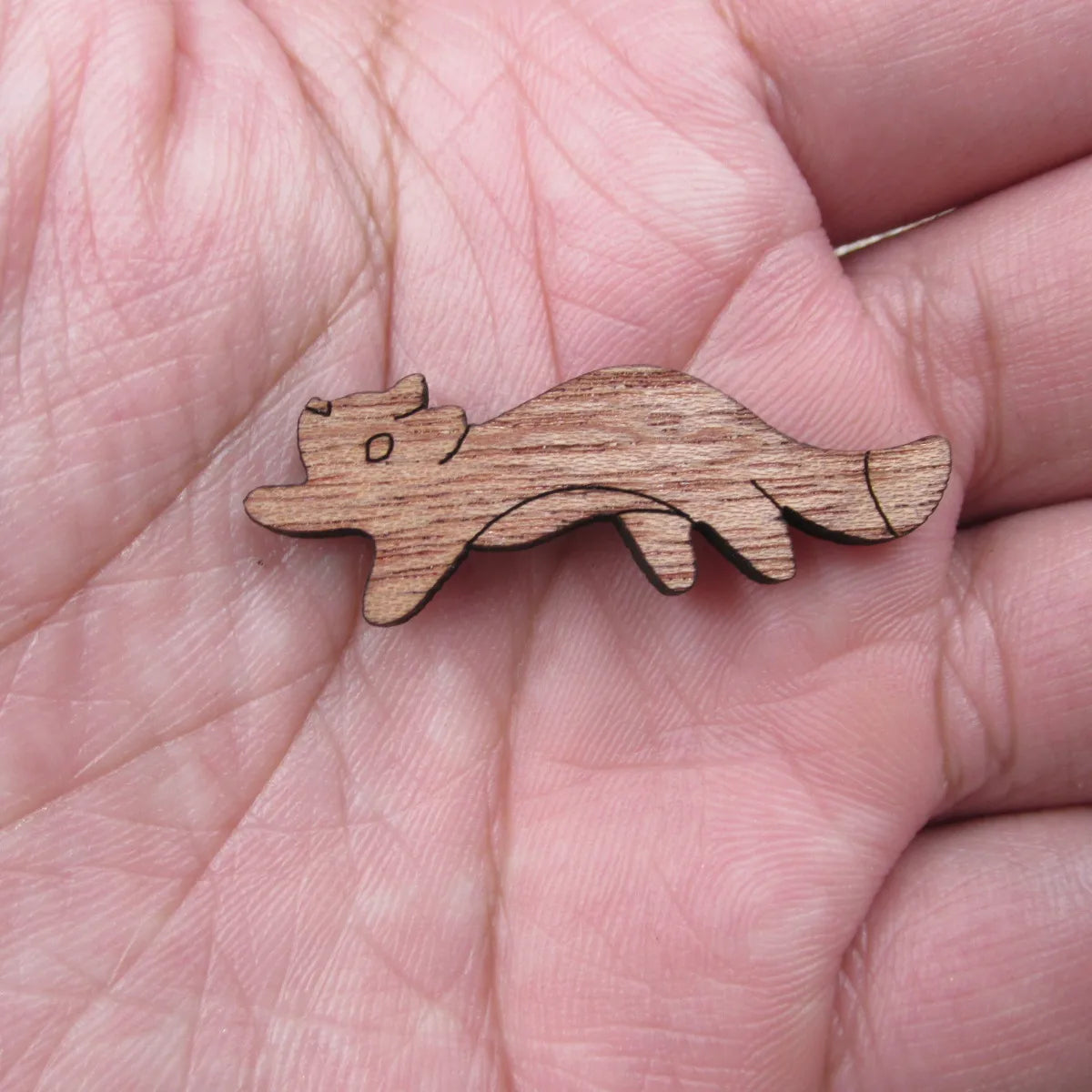 Unfinished Blank Wooden Geometric Animal Fox Head Accessory For Brooches Enamel Pin Necklace Jewelry DIY Handmade