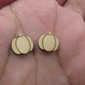 5 Pair Unfinished Blank Fall Wooden Squirrel and Acorn Cabochon Pinecone Post Corn Cob Pumpkin Wood Earrings Stud
