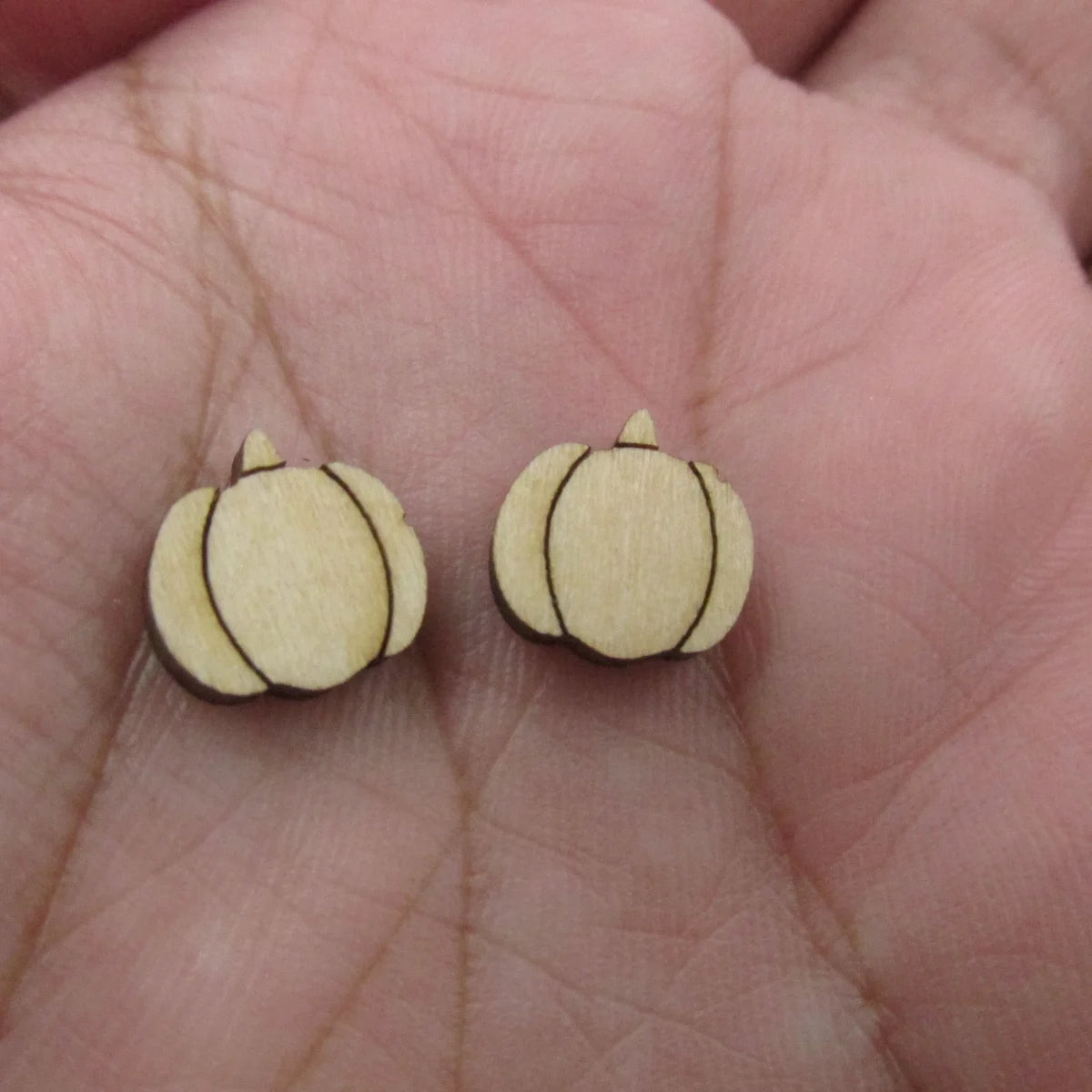 5 Pair Unfinished Blank Fall Wooden Squirrel and Acorn Cabochon Pinecone Post Corn Cob Pumpkin Wood Earrings Stud