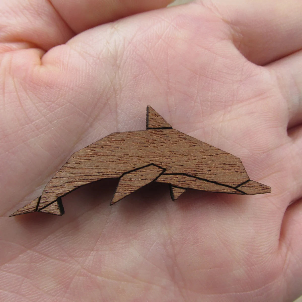 3 Pair Unfinished Under the Sea Ocean Animal Wooden Dolphin Shape Cutout For Brooches Pin Magnet Pendant Jewerly Diy Making