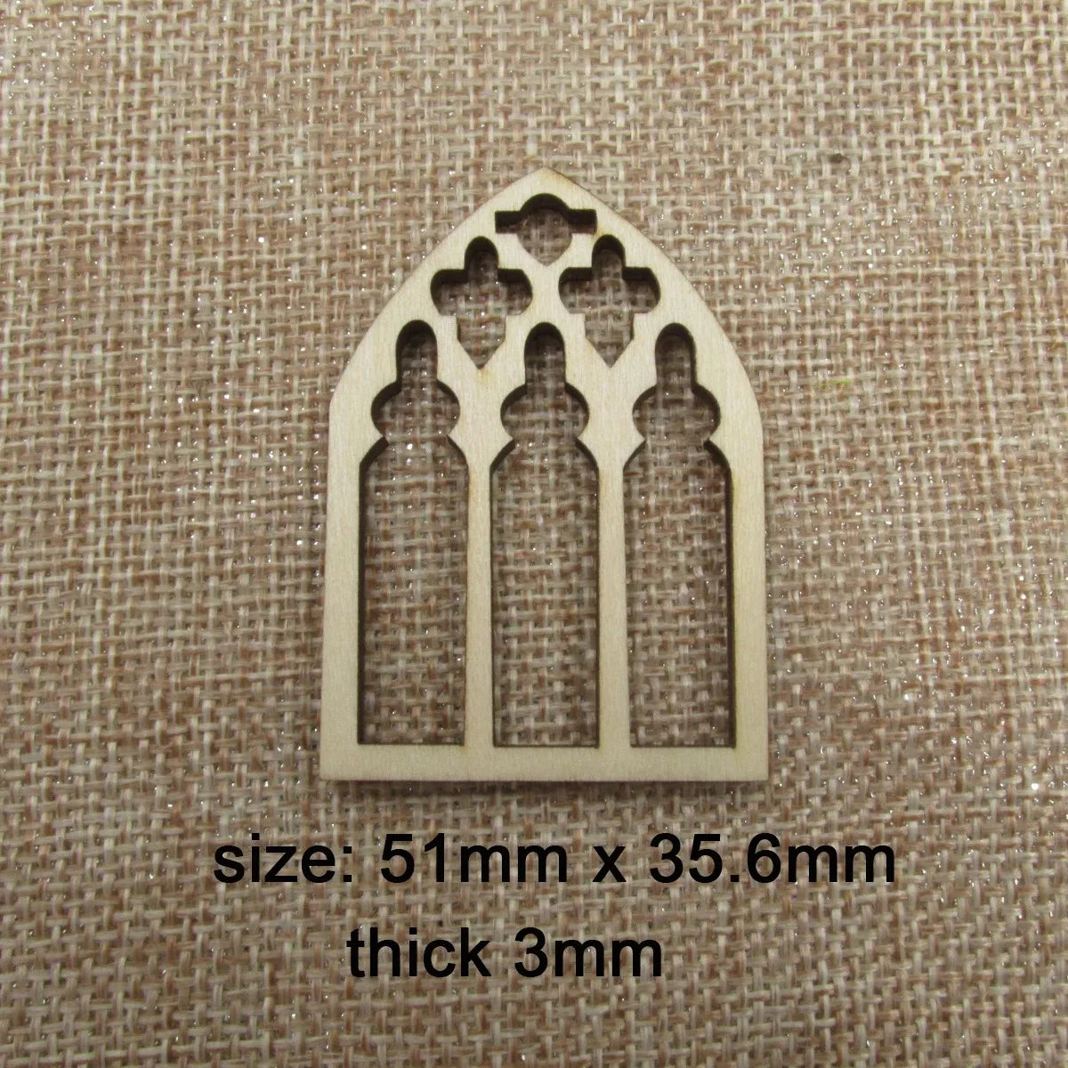 10pcs Unfinished Blank Dollhouse Fairy Window Shape Wooden Windows Cutout Door House Accessories For DIY Craft
