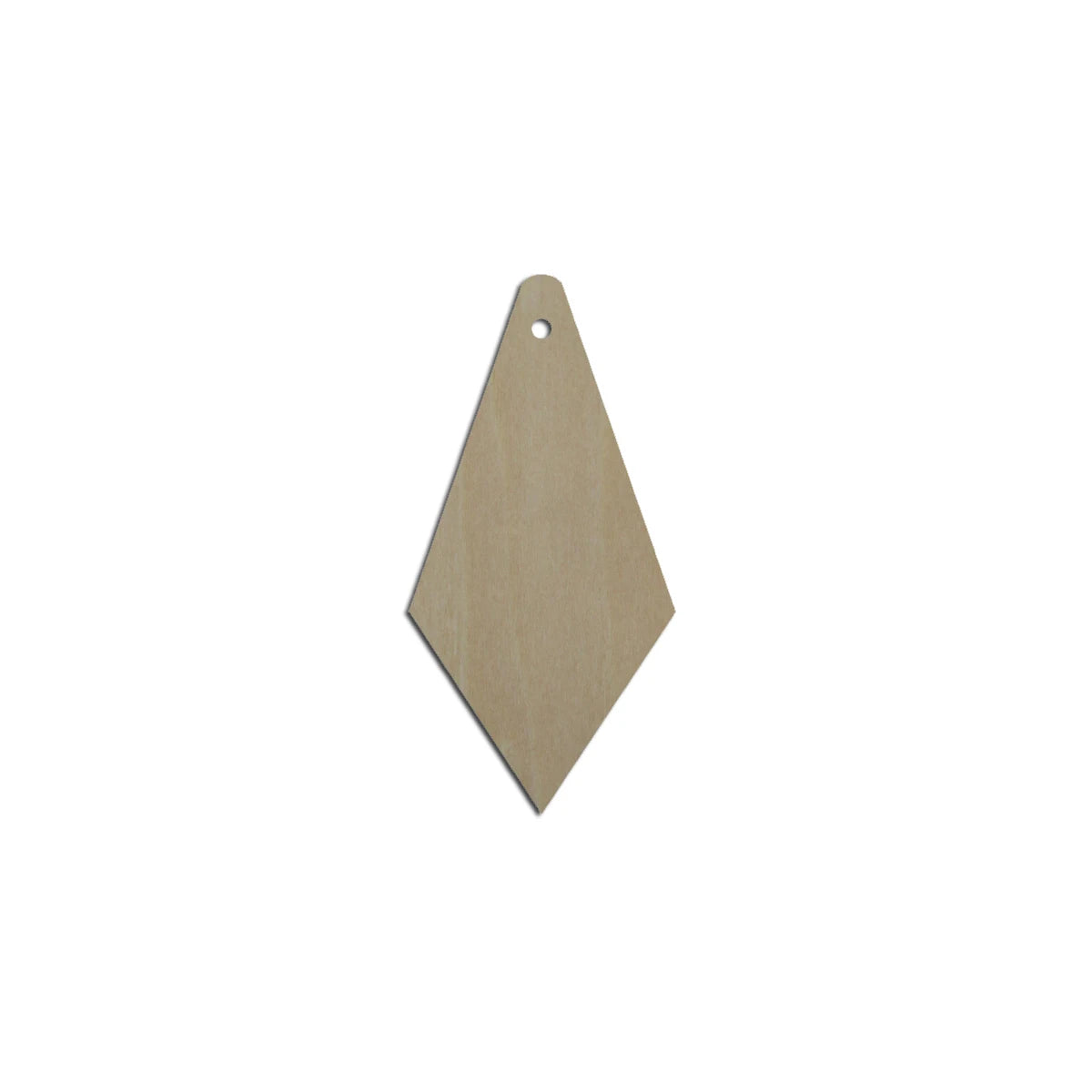 10pcs Laser Cut Unfinished Blank Wood Small Thin Teardrop Diamond Cutout Shape Earring Pendant Jewelry Charm Finding