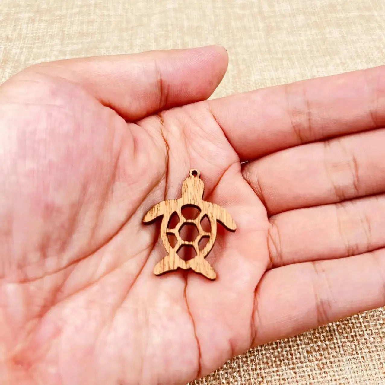 6pcs Unfinished Wooden Ocean Beach Sea Turtle Tortoise Charms Earring Pendants For Jewelry Making DIY Handmade Crafte
