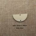 10 Pcs 32mm x 16mm Unfinished Blank Wooden Half Circle Shape Cutout Plywood Connector Jewelry Finding Supplies