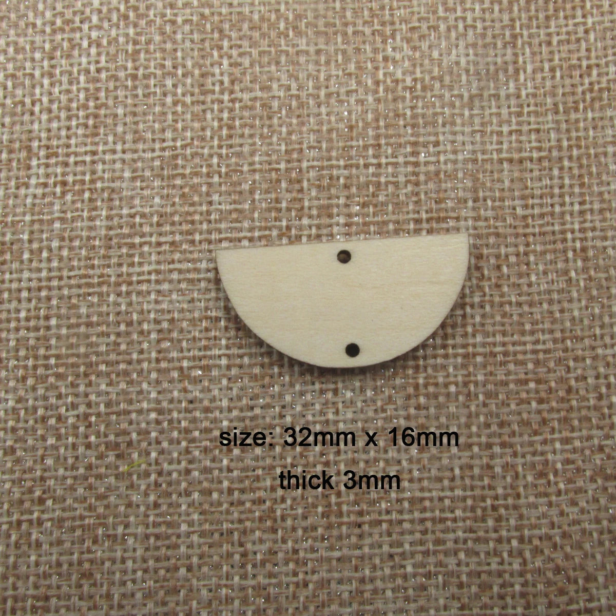 10 Pcs 32mm x 16mm Unfinished Blank Wooden Half Circle Shape Cutout Plywood Connector Jewelry Finding Supplies