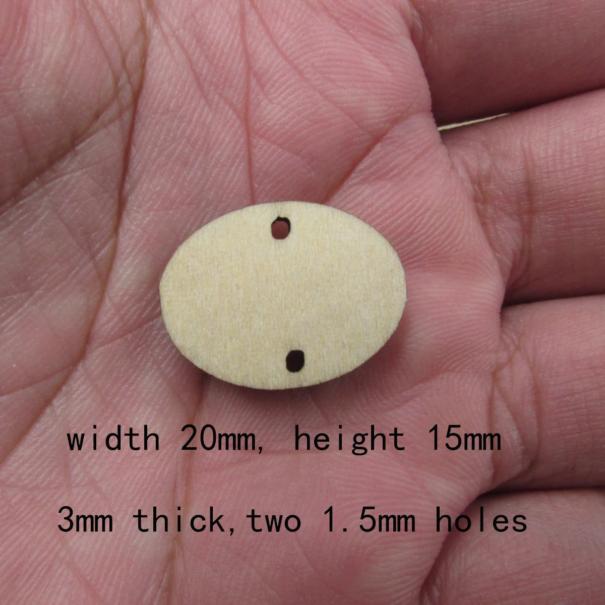 10 Pcs Unfinished Blank Wooden Geometric Oval Loop Shape Cutout Plywood Connector Jewelry Finding Supplies For Earrings