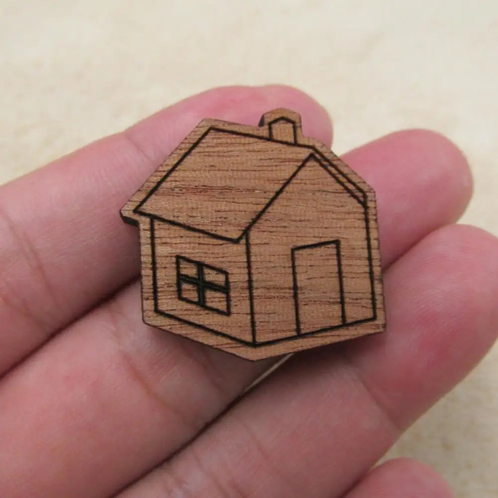 Laser Engraved Wooden Charms House Camera Game  Cassette Tap Items Boombox Scissor Cutouts Pendant For Jewerly DIY Making