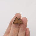 Laser cut Mountain flower map Blank Wood Cabochon Mini Wooden Shape Earring Supplies
