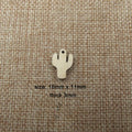 10 Pcs Unfinished Blank Wooden Plant Cactus Shape Cutout Plywood Connector Jewelry Earring Finding Supplies