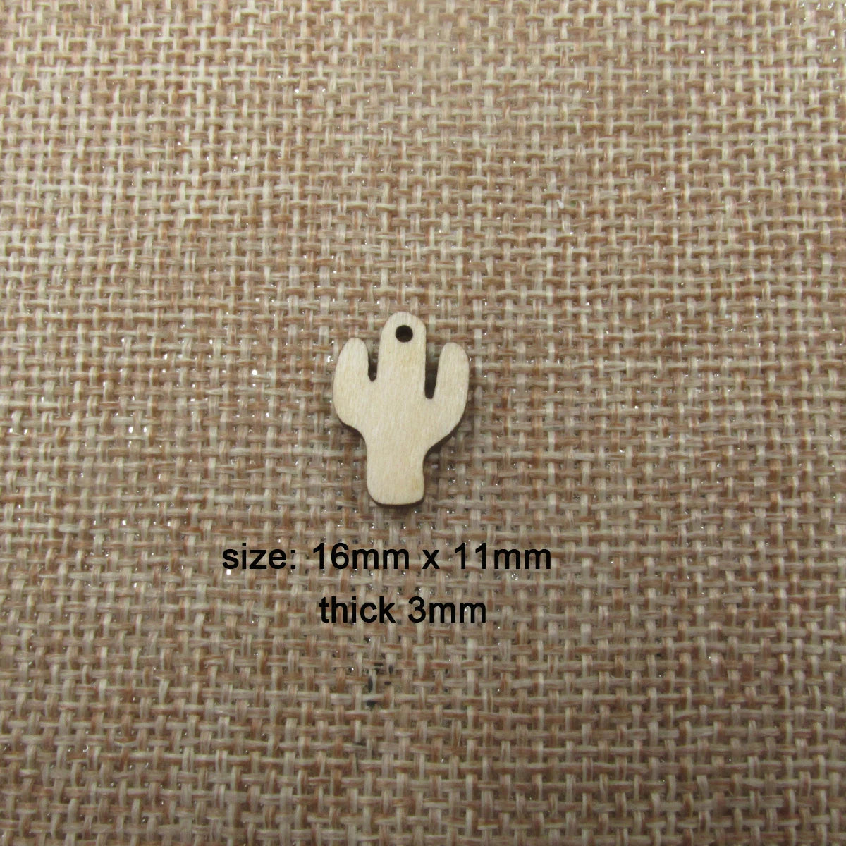 10 Pcs Unfinished Blank Wooden Plant Cactus Shape Cutout Plywood Connector Jewelry Earring Finding Supplies