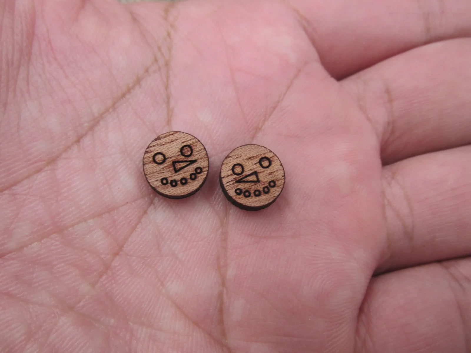 5 Pair Unfinished Blank Wood Cabochon Christmas Snow Man Wooden Cutout Shapes For Paint Kit Craft  DIY Stud Earrings Supplies