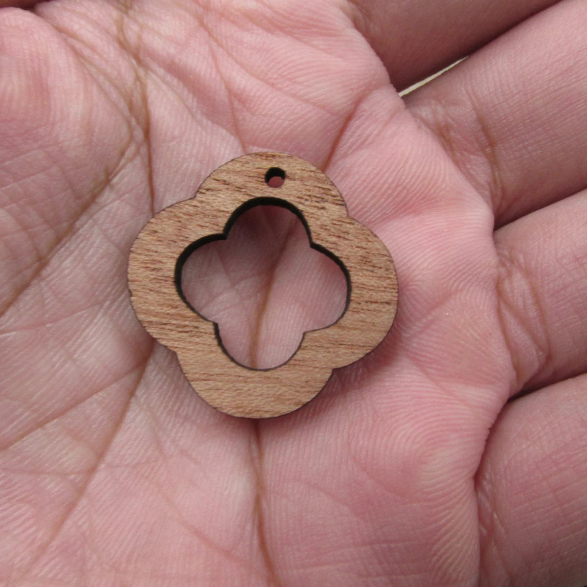 6 Pcs Unfinished Blank Wooden Oval Annulus Shape Cutout Wood Connector For Necklace Earring Pendant  DIY Making Jewelry