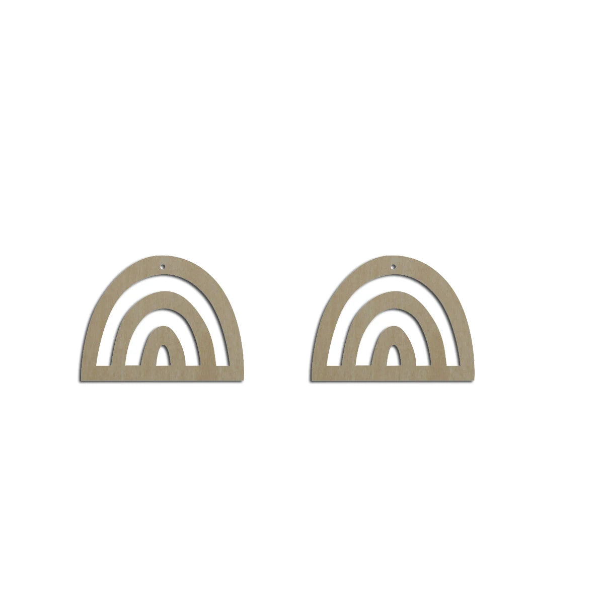 10pcs Unfinished Wood Blank Geometric Half Circle Rainbow Shape Macrame Earring Part Findings Wholesale For DIY Jewelry Making