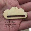 10pcs 1.75 inch Width Unfinished Wooden Earring Blanks Cloud Macrame DIY Jewellery Earrings Parts Findings Accessories Supplies