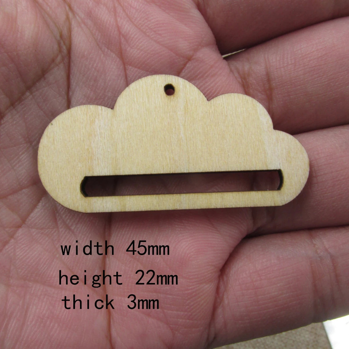 10pcs 1.75 inch Width Unfinished Wooden Earring Blanks Cloud Macrame DIY Jewellery Earrings Parts Findings Accessories Supplies