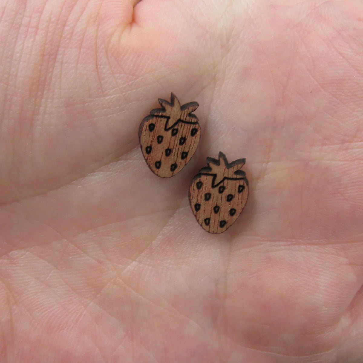 5 Pair Unfinished Blank Foods Wooden Fruits Pear Strawberry Grape Cabochon Wood Shape Cutouts For DIY Craft Earring Stud