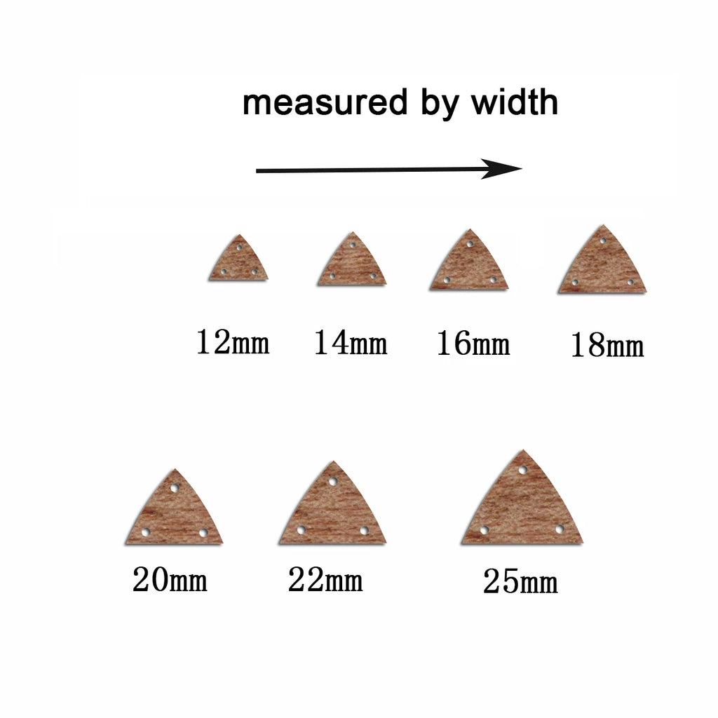 6pcs Unfinished Blank Wooden Geometric Triangle Three Holes Earring Connector Pendant for Jewelry Making DIY Crafting