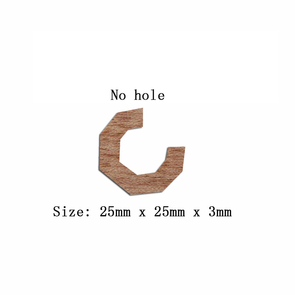 6pcs Unfinished Blank Wood Origami Open Hoop Circle Charm Connector Pendant for Women Female Jewelry Making DIY Crafting