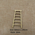 10Pcs Mini Wooden Step Ladder, Furniture Tools, Fairy Garden, Miniature Decor, Action Figurine, DIY Crafts, Unfinished Window