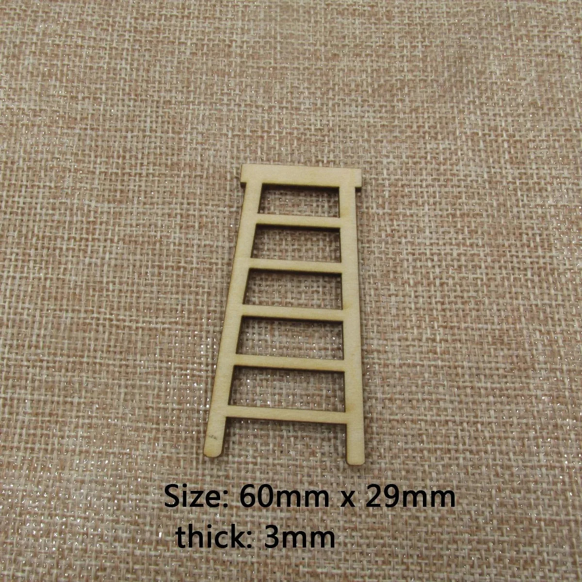 10Pcs Mini Wooden Step Ladder, Furniture Tools, Fairy Garden, Miniature Decor, Action Figurine, DIY Crafts, Unfinished Window