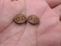 5 Pair Unfinished Laser Cut Blank Animal Wooden Pig Cabochon Charms Wood Shape Cutouts For DIY Craft  Earring Stud