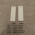 10pcs All Size DIY Unfinished Laser Cut Wood Earrings Blanks Geometric Hollow Bar Shape For Jewelry Accessories