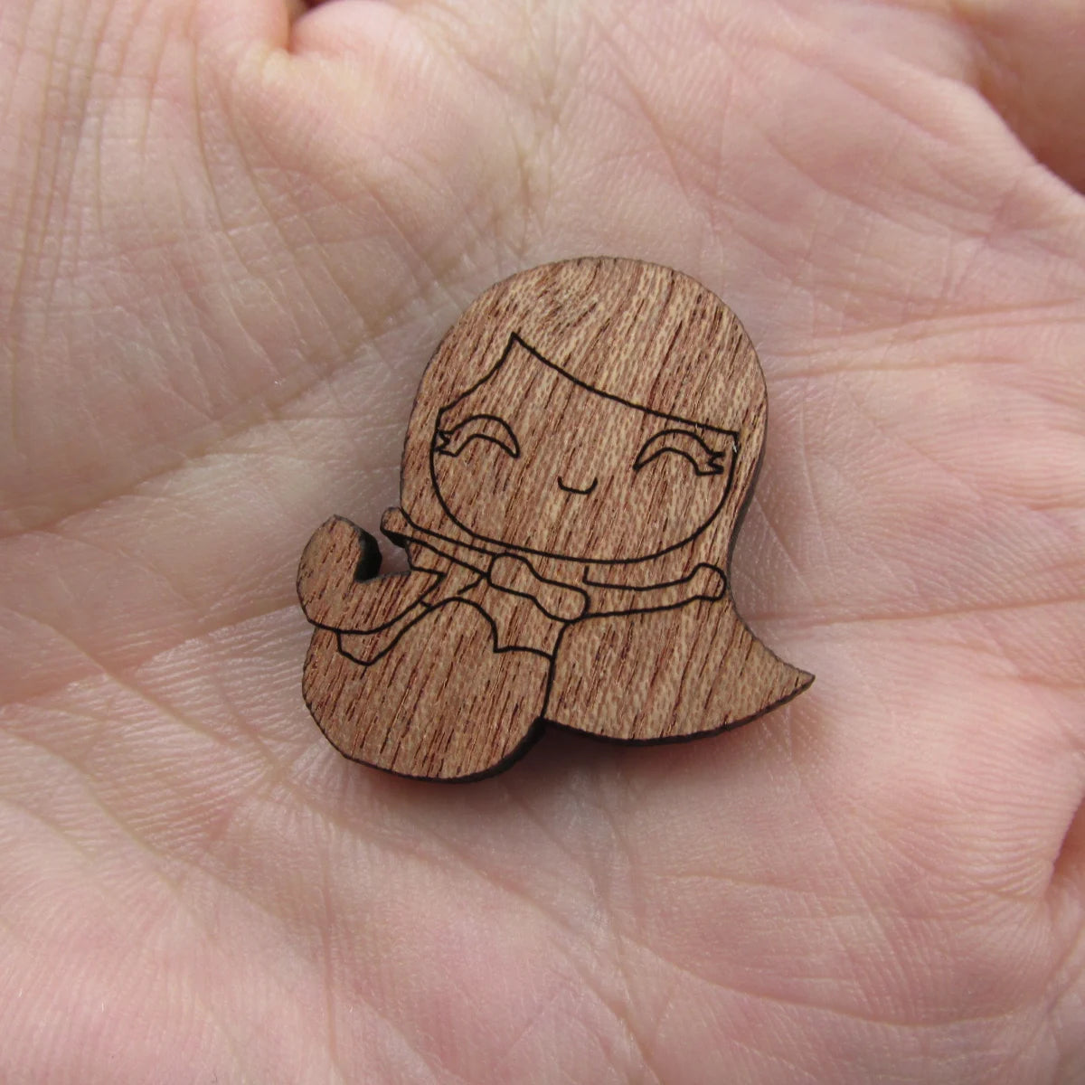 3 Pair Unfinished Ocean Animal Wooden Mermaid Shape Cutout For Brooches Pin Magnet Pendant Charms Diy Making