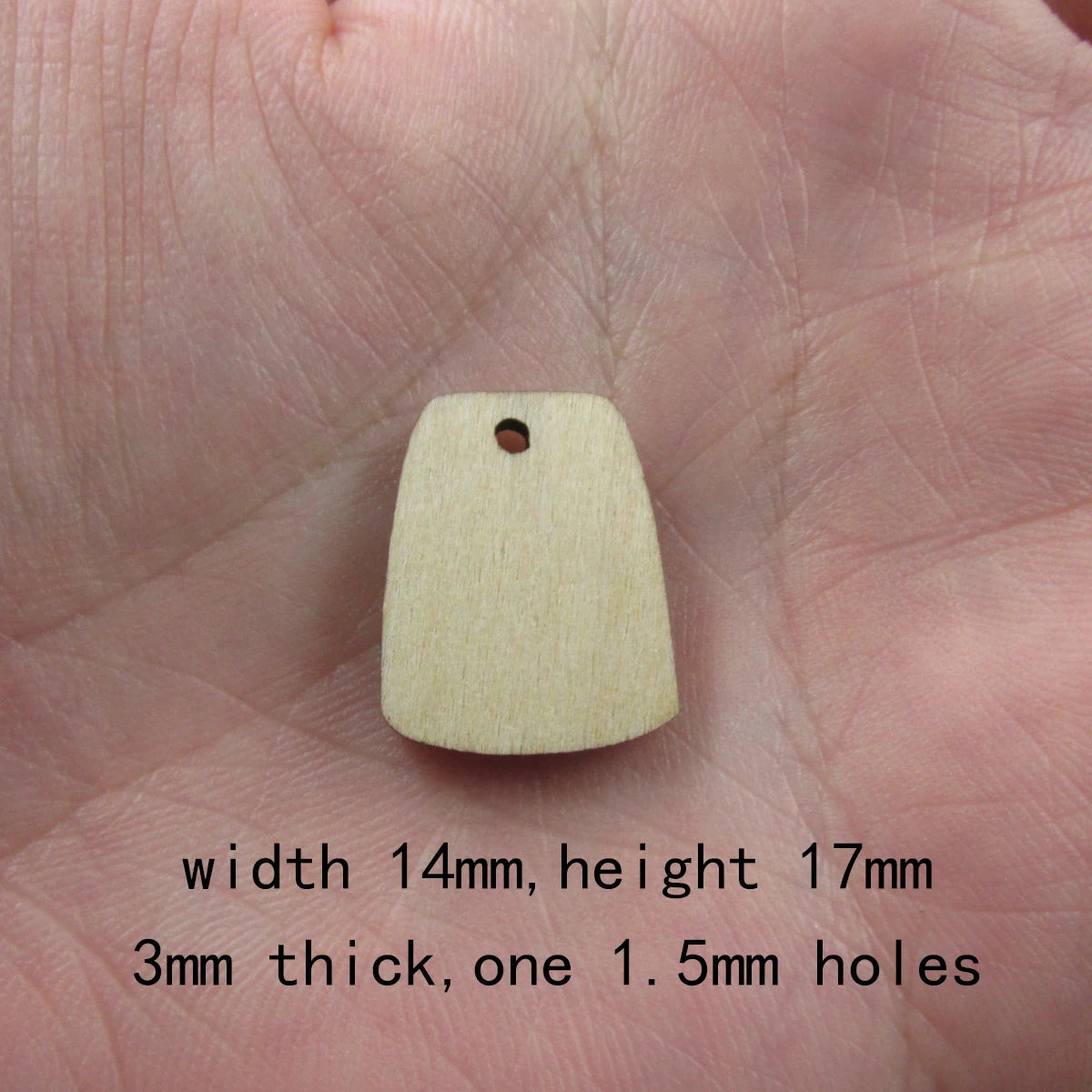 10 Pcs Unfinished Blank Wooden Geometric Petal Trapezoid Shape Cutout Plywood Connector Jewelry Finding Supplies For Earrings