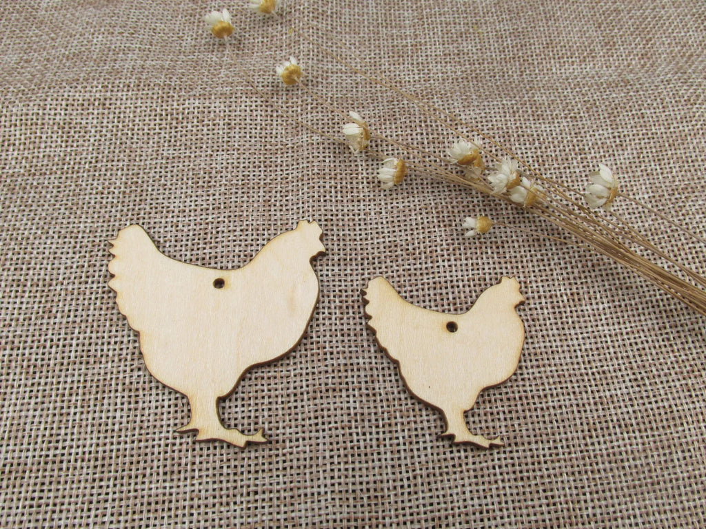 Unfinished Laser Cut Wooden Earrings Blank Pendant Wood Home Animals Chichen Shapes For DIY Jewelry Project Making
