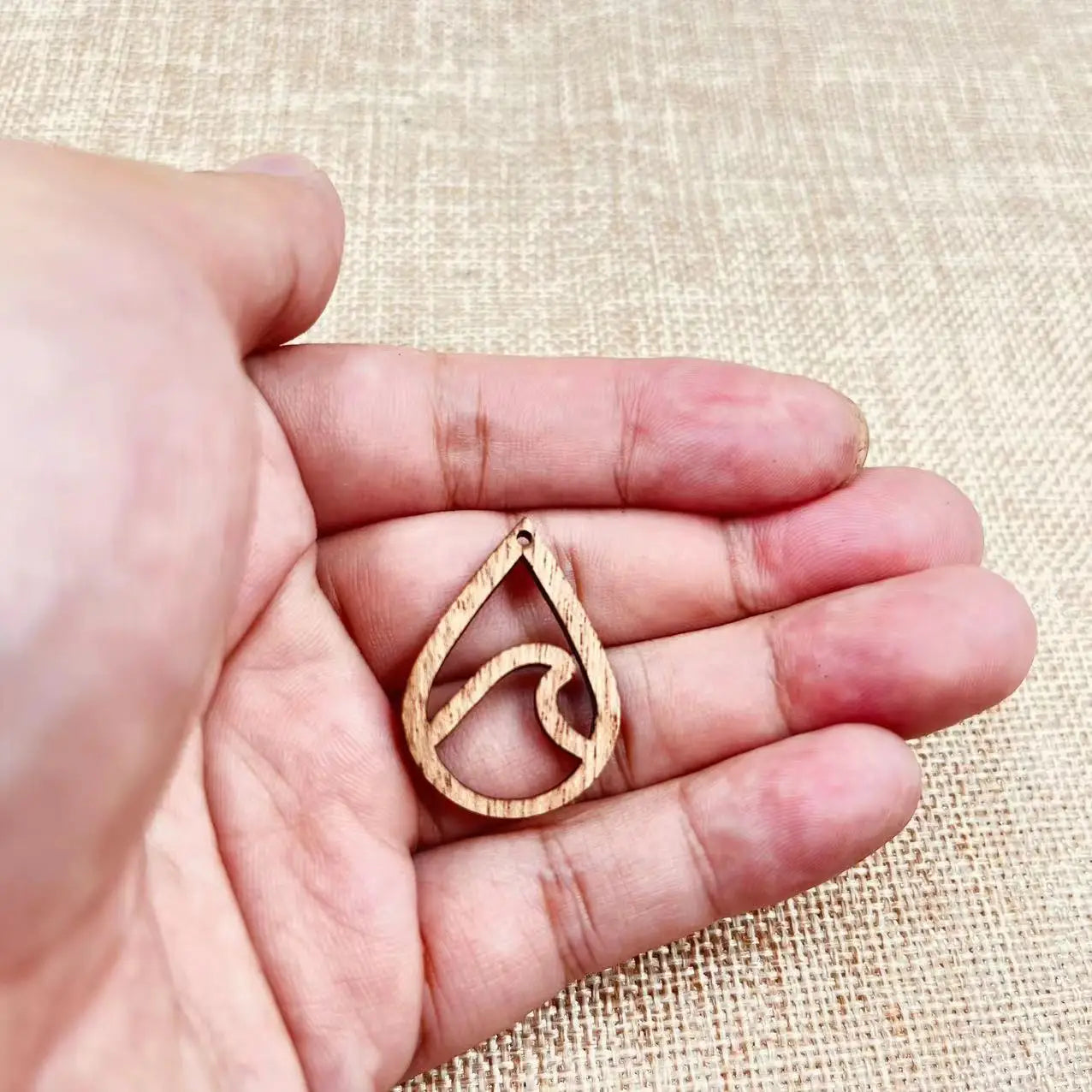 6pcs Unfinished Wood Wave Connector Sea Charms Ocean Beach Earring Pendants For Jewelry Making DIY Handmade Crafte