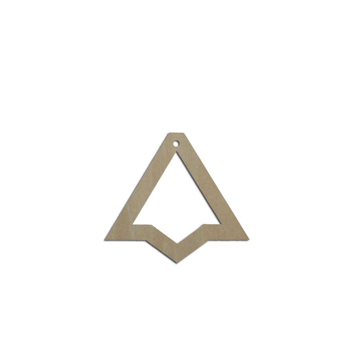 10pcs Laser Cut Unfinished Blank Wood Geometric Trigon Trilateral Cutout Shape Earring Pendant Jewelry Charm Finding