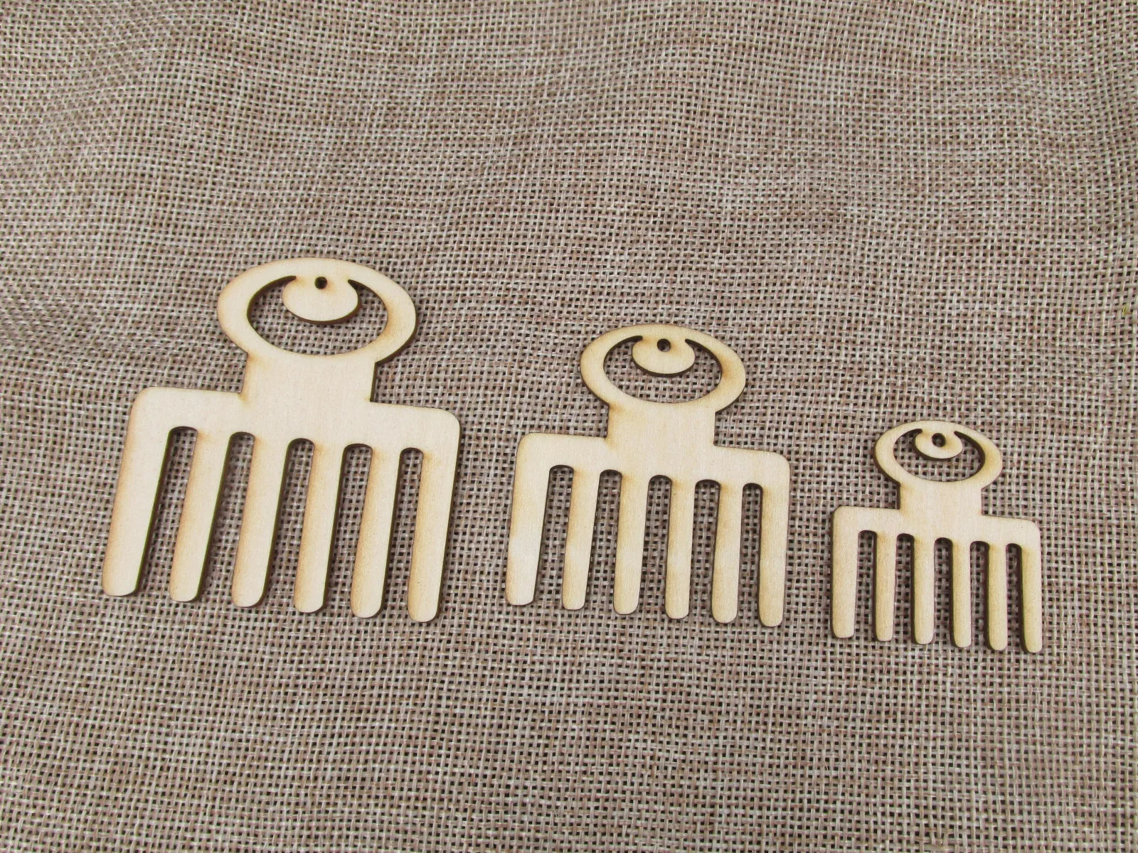 DIY Unfinished Wooden Earrings Blank Pendant Wood African Comb Shapes For Jewelry Findings Components