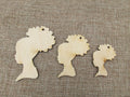 DIY Unfinished Wooden Earrings Blank Pendant African Girl Women Egyptian Queen Head Shapes For Jewelry Findings Components