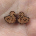 5 Pair Unfinished Blank Home Farm Animal Wooden Swan Cabochon Charm Wood Shape Cutouts For DIY Craft  Earring