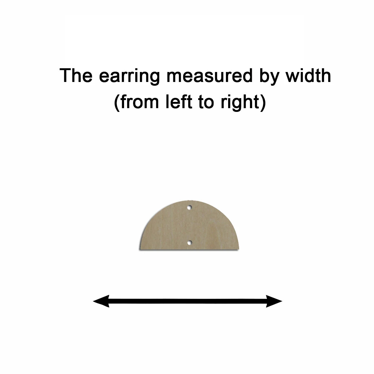 10pcs Multiple Size Unfinished Wooden Blanks Two Holes Semi Circle Cutout Shape Dangle Earring For Jewelry Supplier