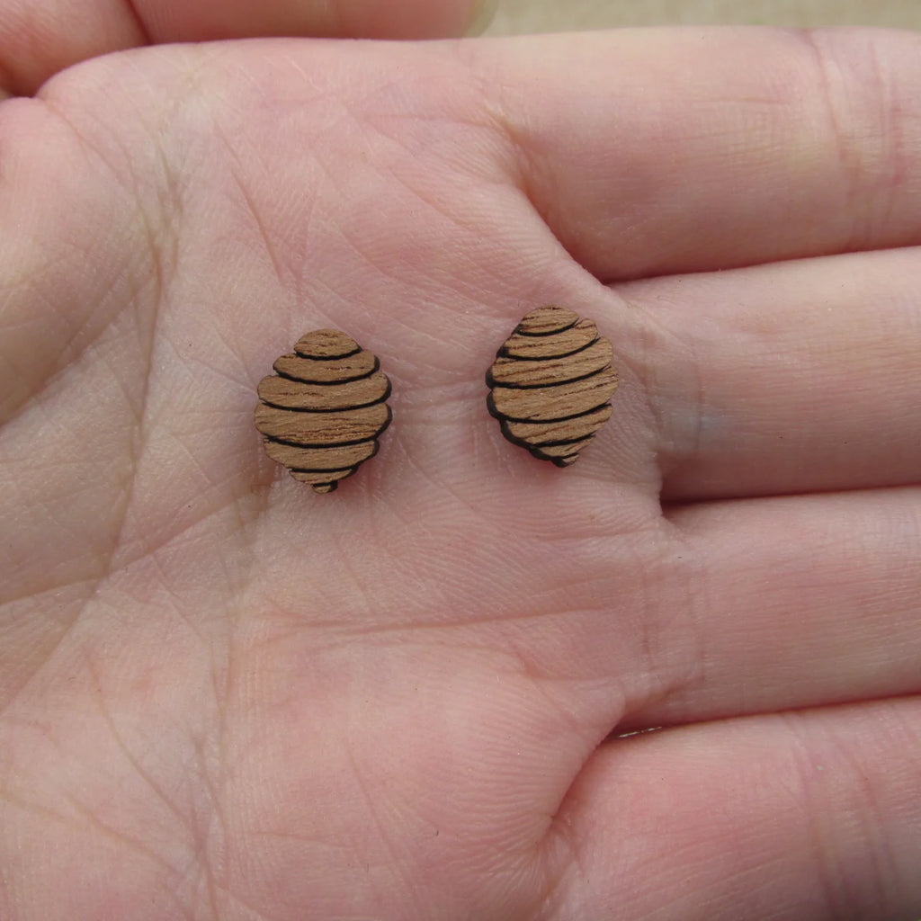 5 Pair Unfinished Blank Wooden Insect Bug Bee Cabochon Charm Wood Shape Cutouts For DIY Craft  Earring