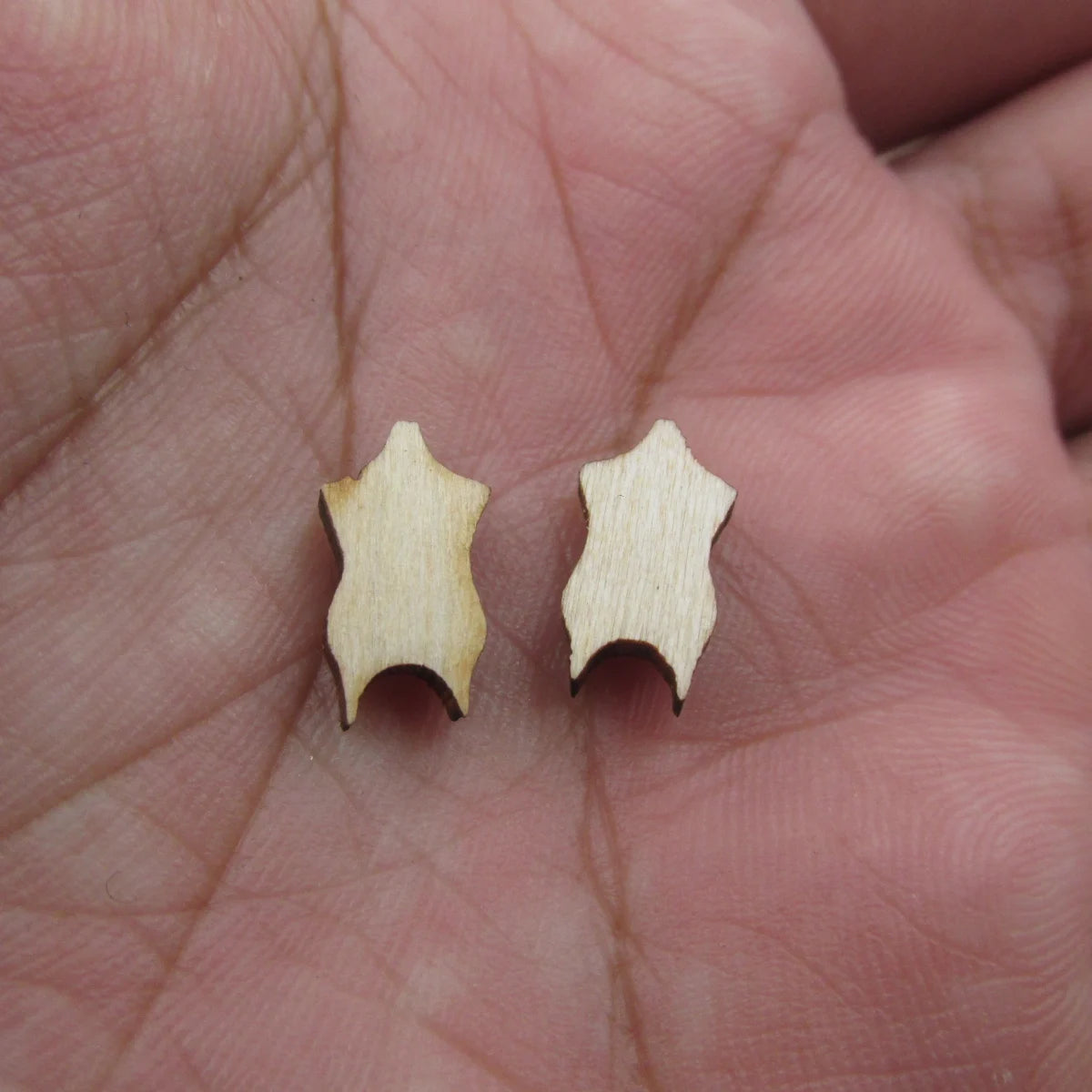 5 Pair Unfinished Blank Wood Swimsuit Cabochon Post Ladies Earrings Stud Jewerly Findings For Paintable Craft  DIY Supplies