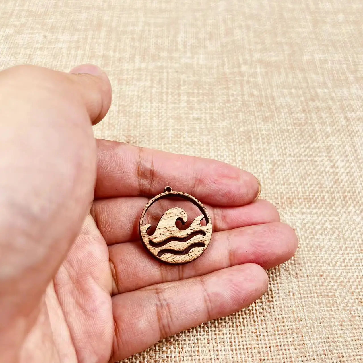6pcs Unfinished Wood Wave Connector Sea Charms Ocean Beach Earring Pendants For Jewelry Making DIY Handmade Crafte
