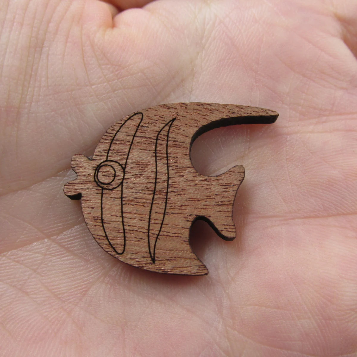 3 Pair Unfinished Under The Sea Ocean Animal Wooden Fish Shape Cutout For Brooches Pin Magnet Pendant Jewerly Diy Making